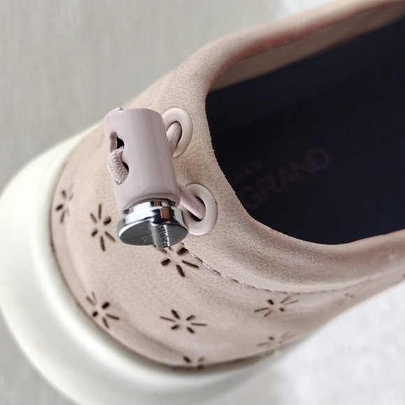 Cole Haan Studio Grand Peach Blush Perforated Nubuck Slip On Sneaker Loafer Shoe - Picture 12 of 16